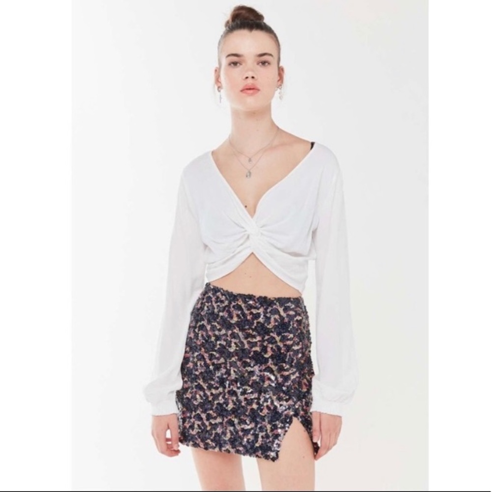 NWT Urban Outfitters Sequin Black Skirt